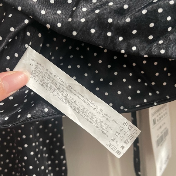 ZARA NWT Silk Tie Back Blouse M - Picture 6 of 7